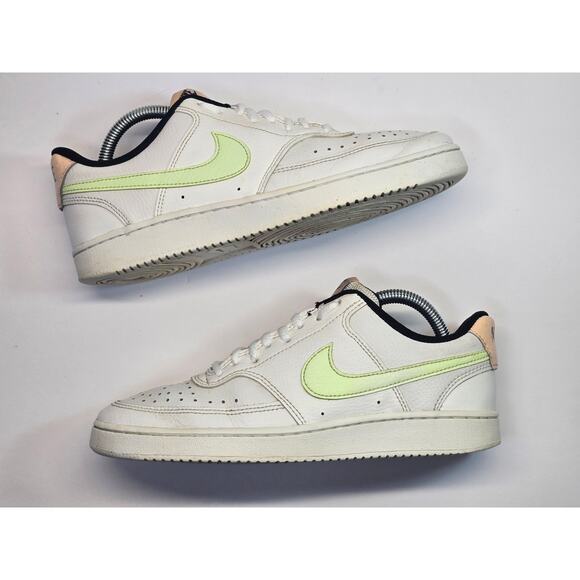 Nike Court Vision Low Womens Shoes, Sneakers, Size 8, Summit White/ Barely Volt - Picture 3 of 8